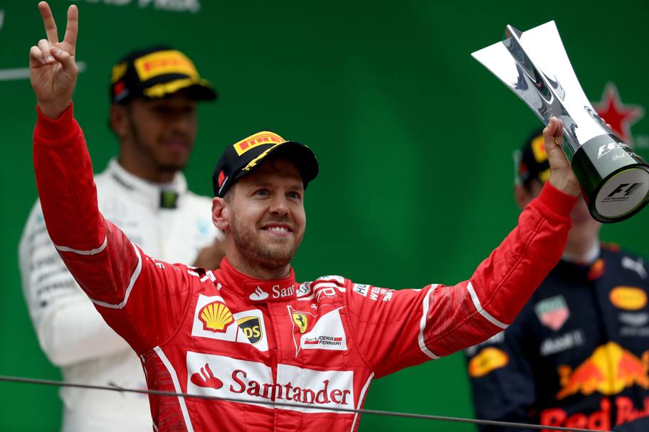 Vettel felice per il secondo posto. Getty